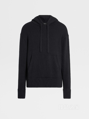 黑色 Oasi Cashmere 连帽衫