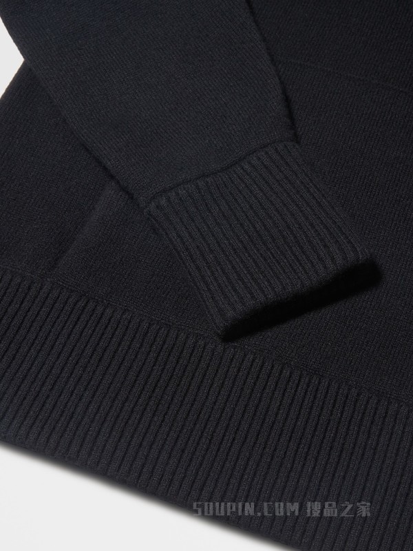 黑色 Oasi Cashmere 连帽衫