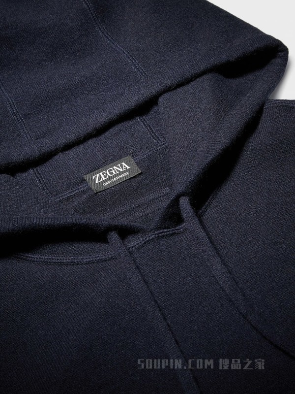 海军蓝 Oasi Cashmere 连帽衫