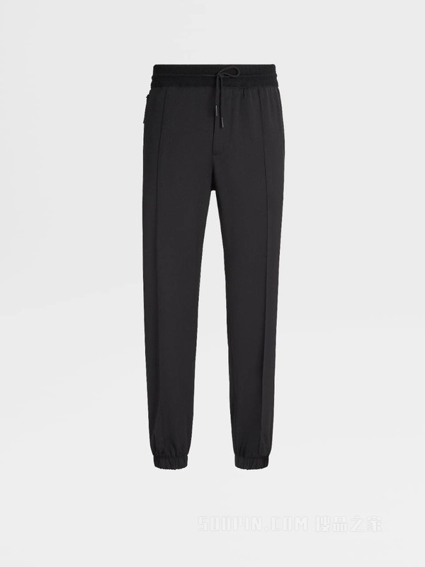 黑色High Performance™ 羊毛慢跑裤