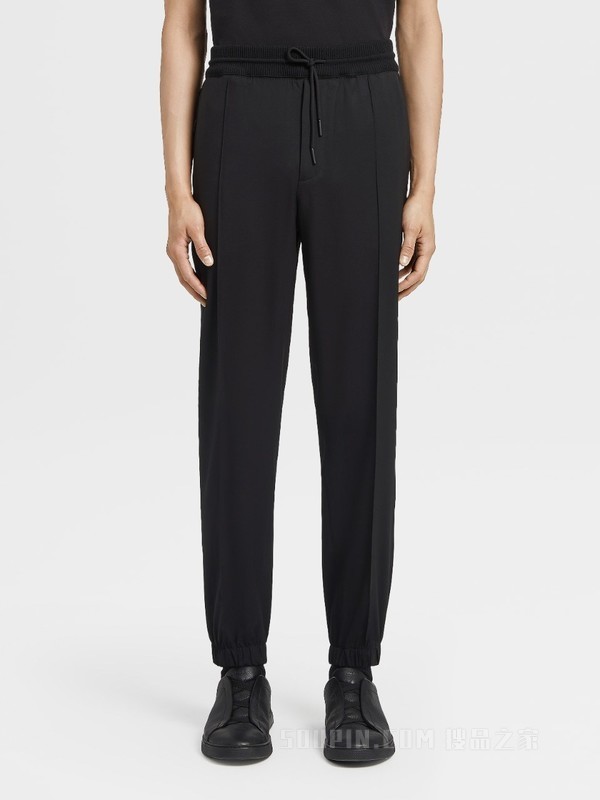 黑色High Performance™ 羊毛慢跑裤