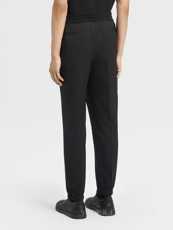 黑色High Performance™ 羊毛慢跑裤