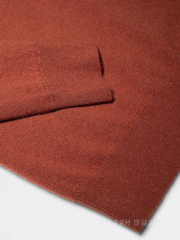 砖红色 Oasi Cashmere 圆领针织衫