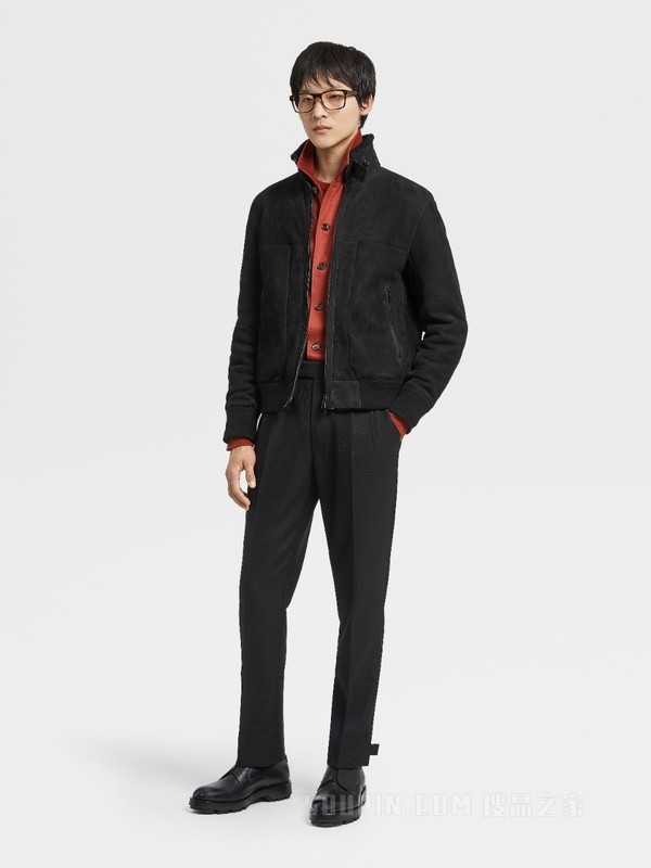 砖红色 Oasi Cashmere 圆领针织衫