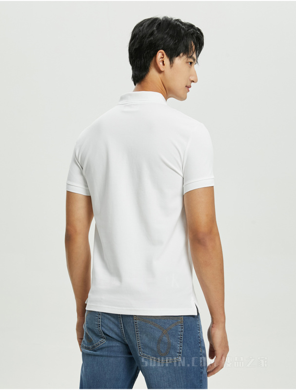 Calvin Klein 22初秋新款男士时尚刺绣字母翻领透气短袖POLO衫J321658