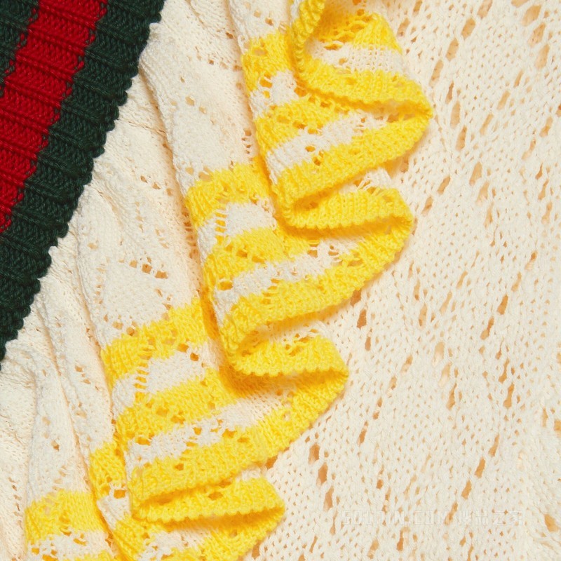 adidas x Gucci联名系列棉质连衣裙 象牙白