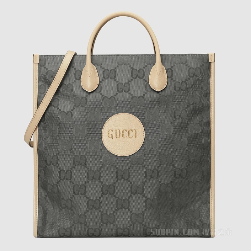 Gucci Off The Grid系列托特包 深灰色GG ECONYL®