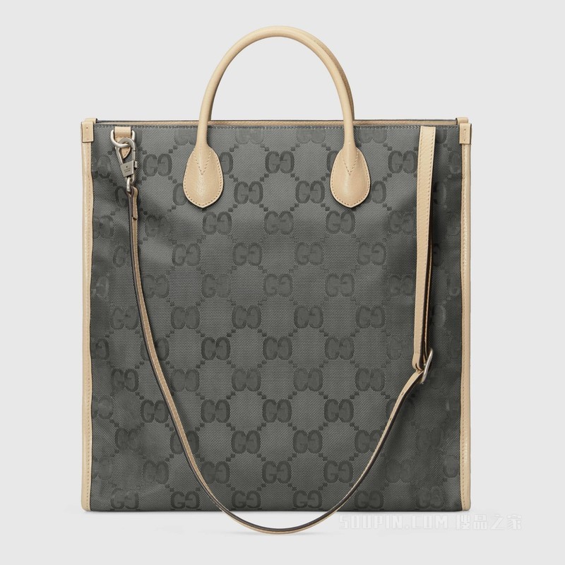 Gucci Off The Grid系列托特包 深灰色GG ECONYL®