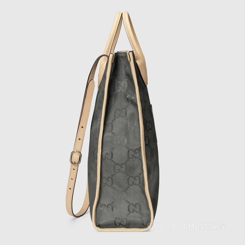 Gucci Off The Grid系列托特包 深灰色GG ECONYL®