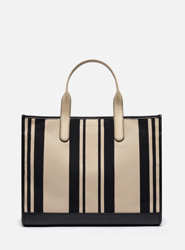 Hudson 条纹帆布托特包
