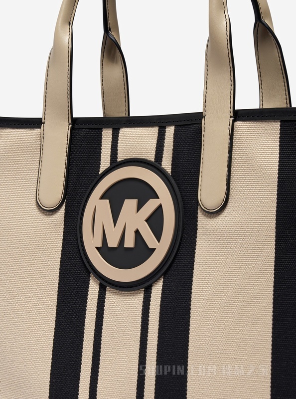 Hudson 条纹帆布托特包