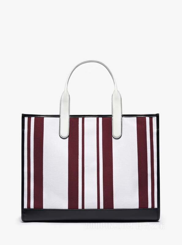 Hudson 条纹帆布托特包