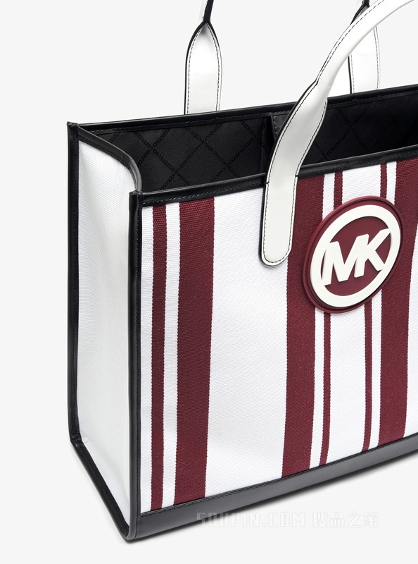 Hudson 条纹帆布托特包