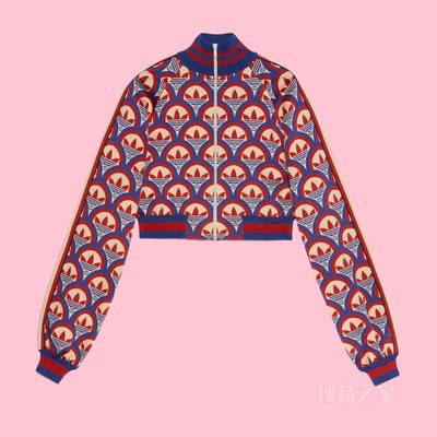 adidas x Gucci联名系列拉链夹克 红色和蓝色