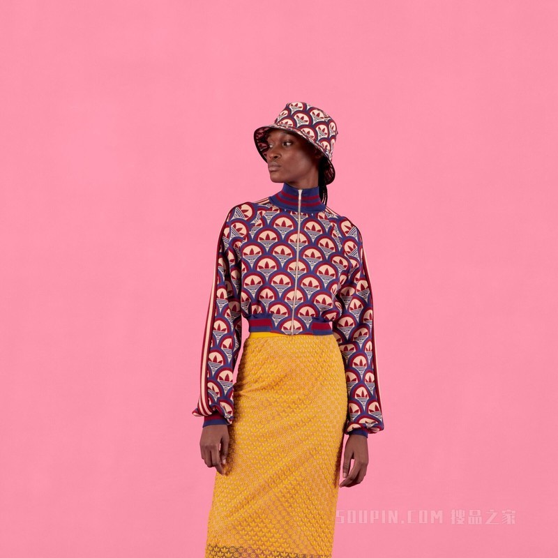 adidas x Gucci联名系列拉链夹克 红色和蓝色