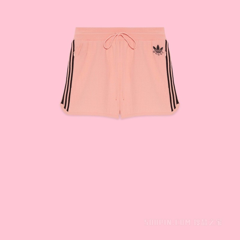 adidas x Gucci联名系列针织短裤 粉色