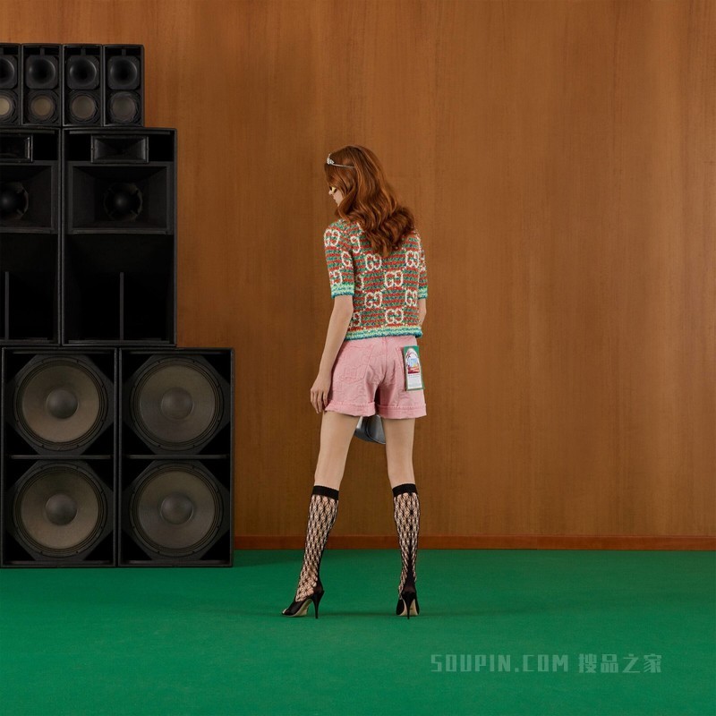 “Gucci and California”GG牛仔短裤 粉色