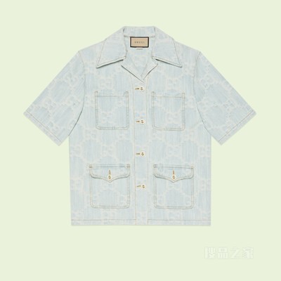 “Gucci and California”GG牛仔夹克 浅蓝色