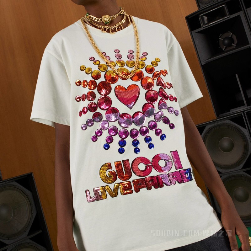 “Gucci Love Parade”T恤 白色
