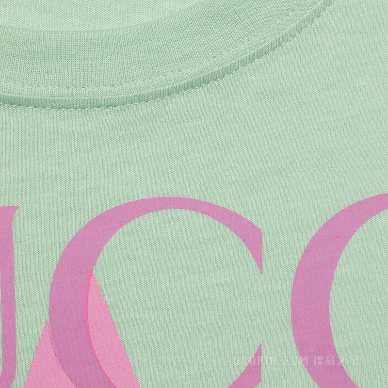 Gucci和星星Bananya印花棉质T恤 薄荷绿