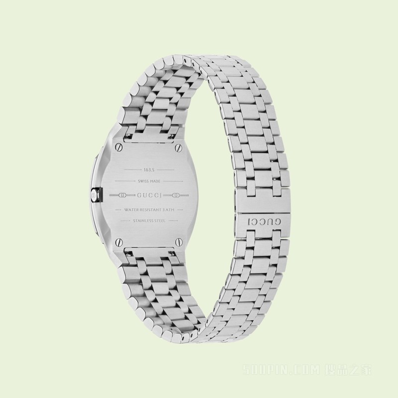 GUCCI 25H系列腕表，30毫米 精钢