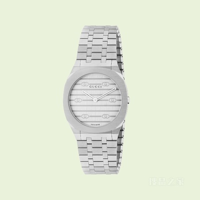 GUCCI 25H系列腕表，30毫米 精钢