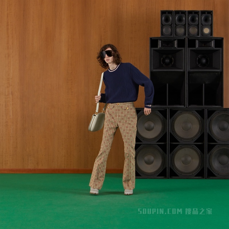 GG针织羊毛毛衣 海军蓝