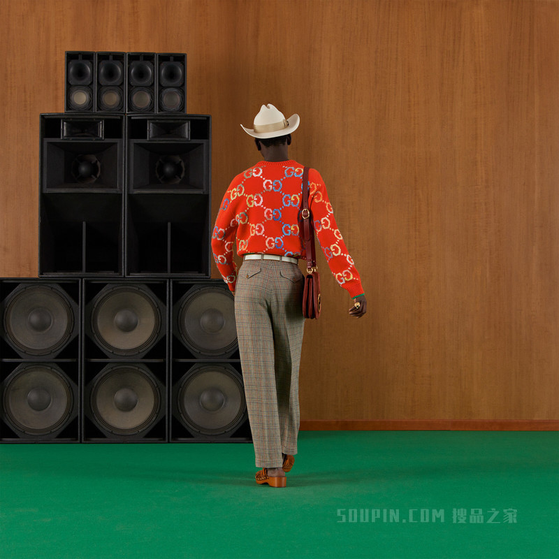 GG羊毛提花毛衣 橙色