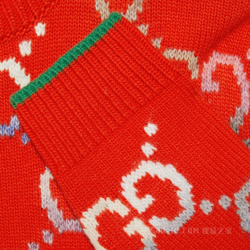 GG羊毛提花毛衣 橙色