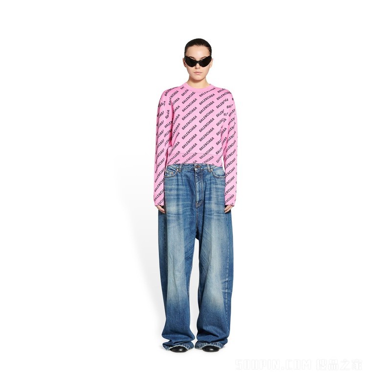 Mini Allover Logo Cropped 针织衫