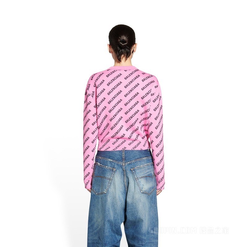 Mini Allover Logo Cropped 针织衫