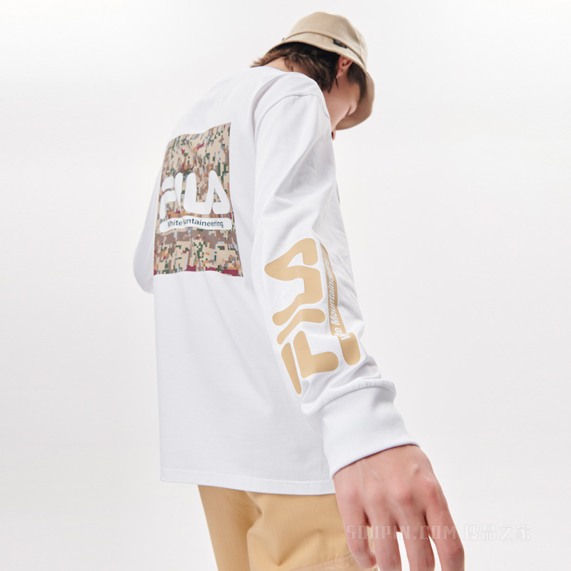 FILA x White Mountaineering联名男子长袖T恤