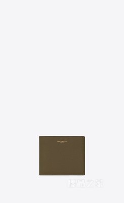 SAINT LAURENT PARIS横款粒面压印皮革钱包
