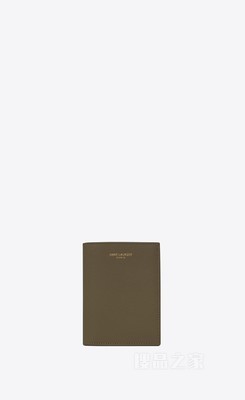 Saint Laurent Paris粒面压印皮革信用卡包