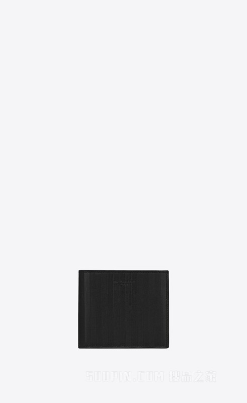 SAINT LAURENT PARIS V形纹绗缝皮革横款钱包