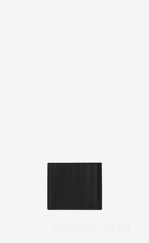 SAINT LAURENT PARIS V形纹绗缝皮革横款钱包