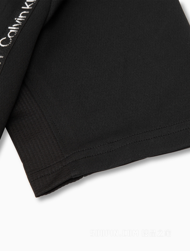 Calvin Klein 22秋冬男士简约圆领网眼拼接LOGO织带透气短袖T恤4MF2K110