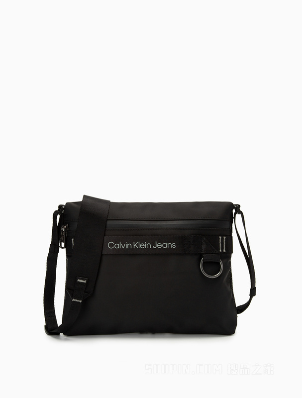 Calvin Klein 22秋冬新款男士简约LOGO织带可调节肩带拉链斜挎包HH3543