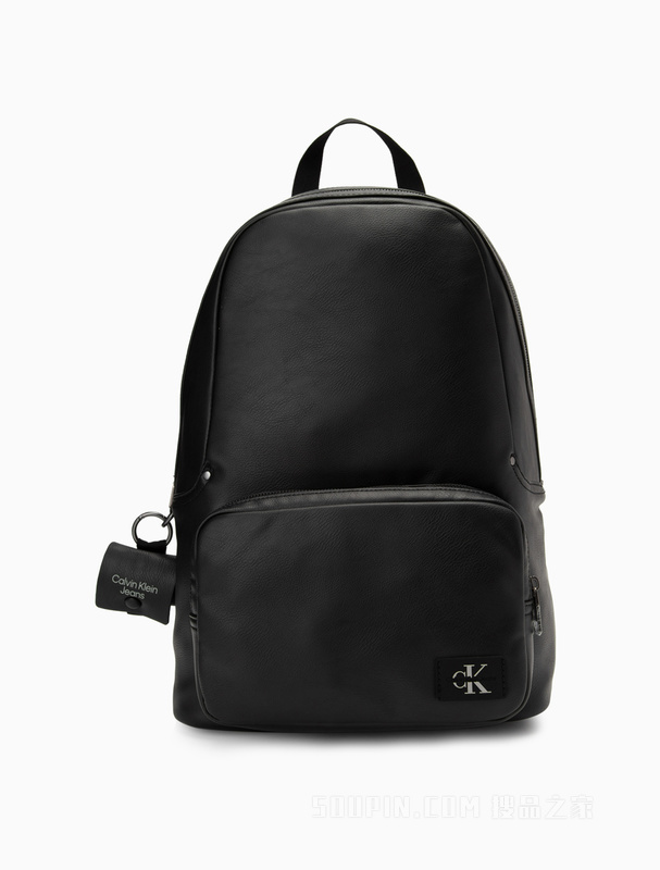 Calvin Klein 22秋冬新款男士时尚校园风LOGO贴片拉链圆形双肩包HH3527