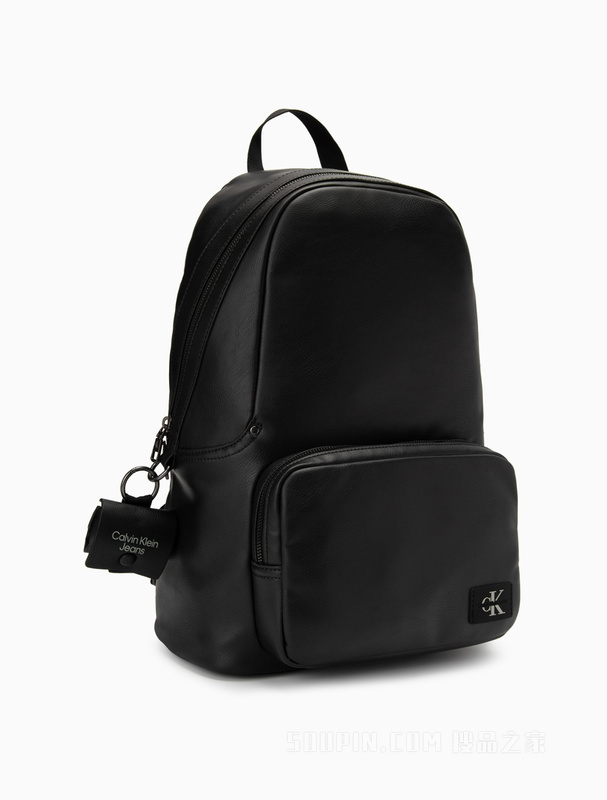 Calvin Klein 22秋冬新款男士时尚校园风LOGO贴片拉链圆形双肩包HH3527