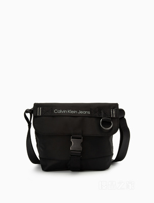 Calvin Klein 22秋冬新款男士插扣翻盖织带LOGO时尚斜挎邮差包HH3541