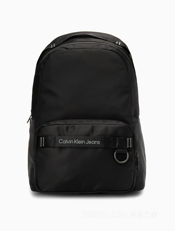 Calvin Klein 22秋冬新款男士校园风LOGO织带大容量拉链双肩包HH3539