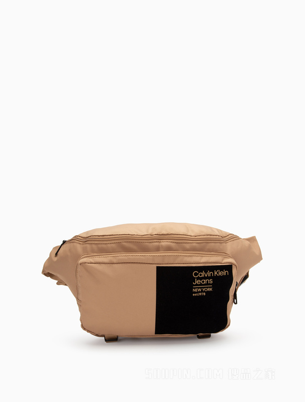 Calvin Klein 22秋冬新款男士时尚植绒LOGO可调节插扣经典腰包HH3507