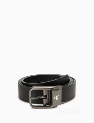Calvin Klein 22秋冬新款男士休闲双面用简约LOGO针扣式牛皮皮带HC1902