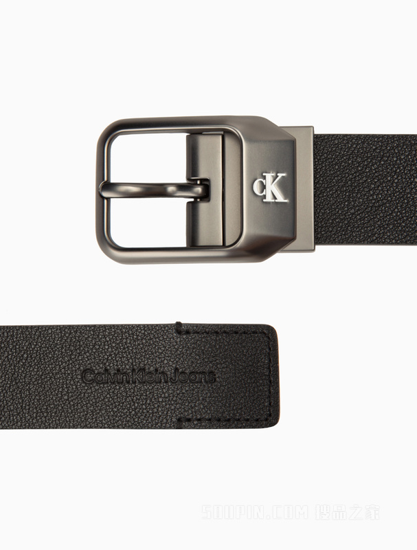 Calvin Klein 22秋冬新款男士休闲双面用简约LOGO针扣式牛皮皮带HC1902