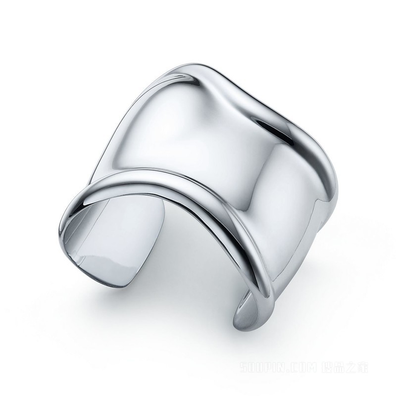 Elsa Peretti® 系列纯银中号 Bone Cuff，宽 61 毫米