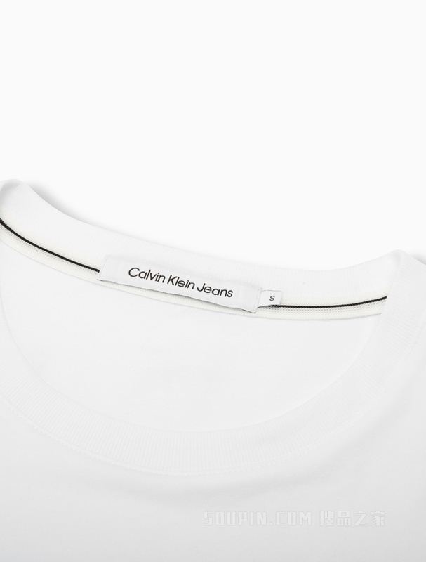 Calvin Klein 22秋冬新款女士休闲圆领印花LOGO透气修身短袖T恤J220168