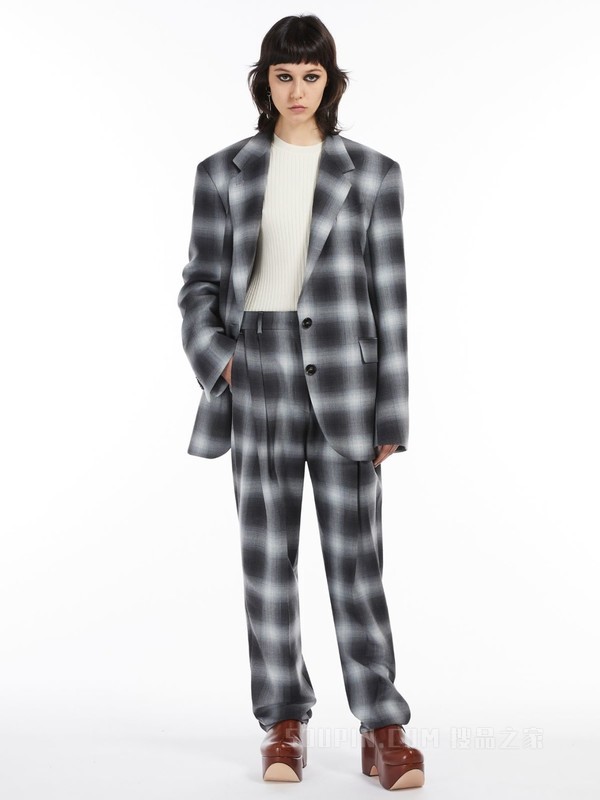 Chequered wool blazer | Sportmax
