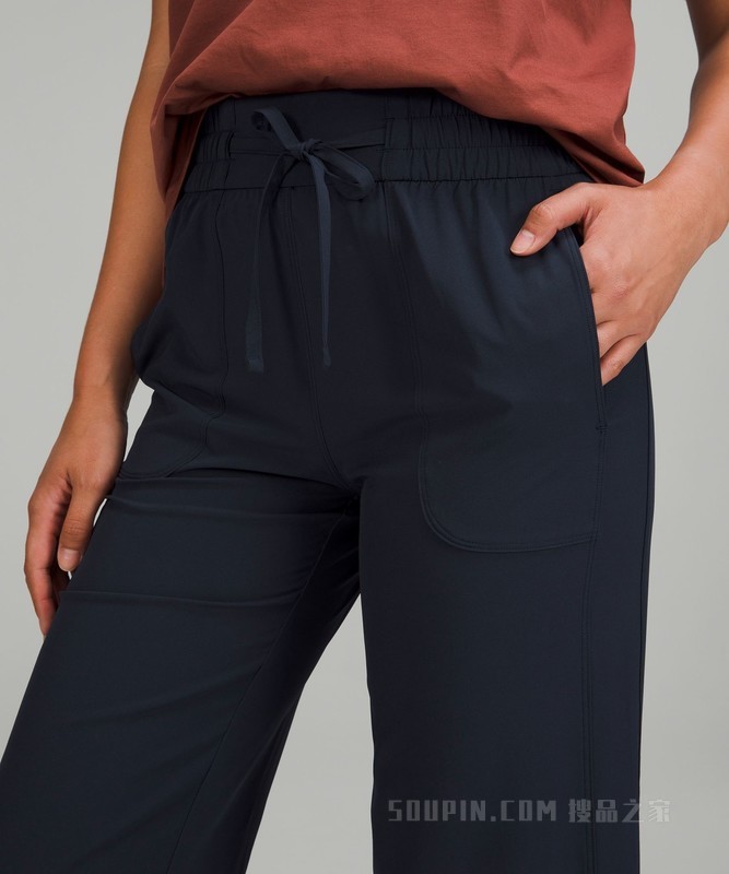 Pull-On 女士中腰阔腿休闲裤 28