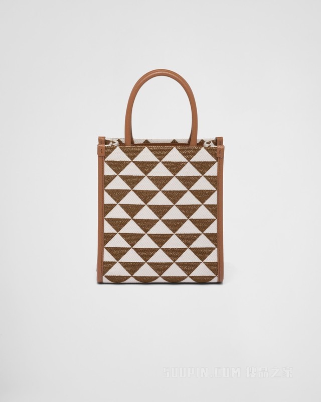 Prada Symbole 刺绣织物迷你托特包